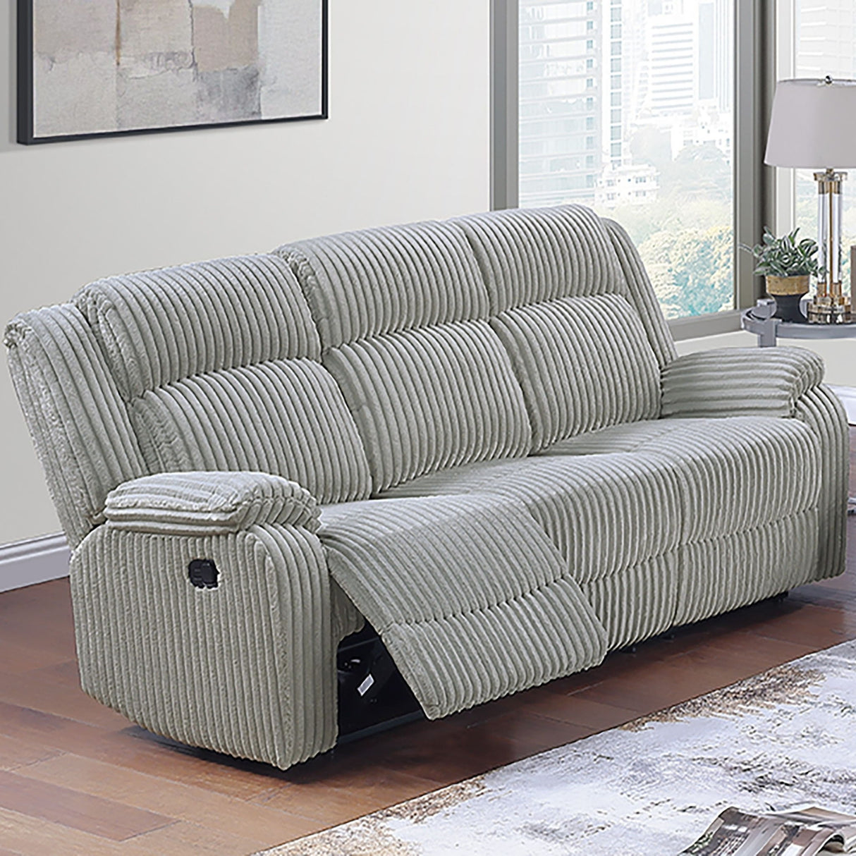 Modern Living Room Set With Pillow Arms