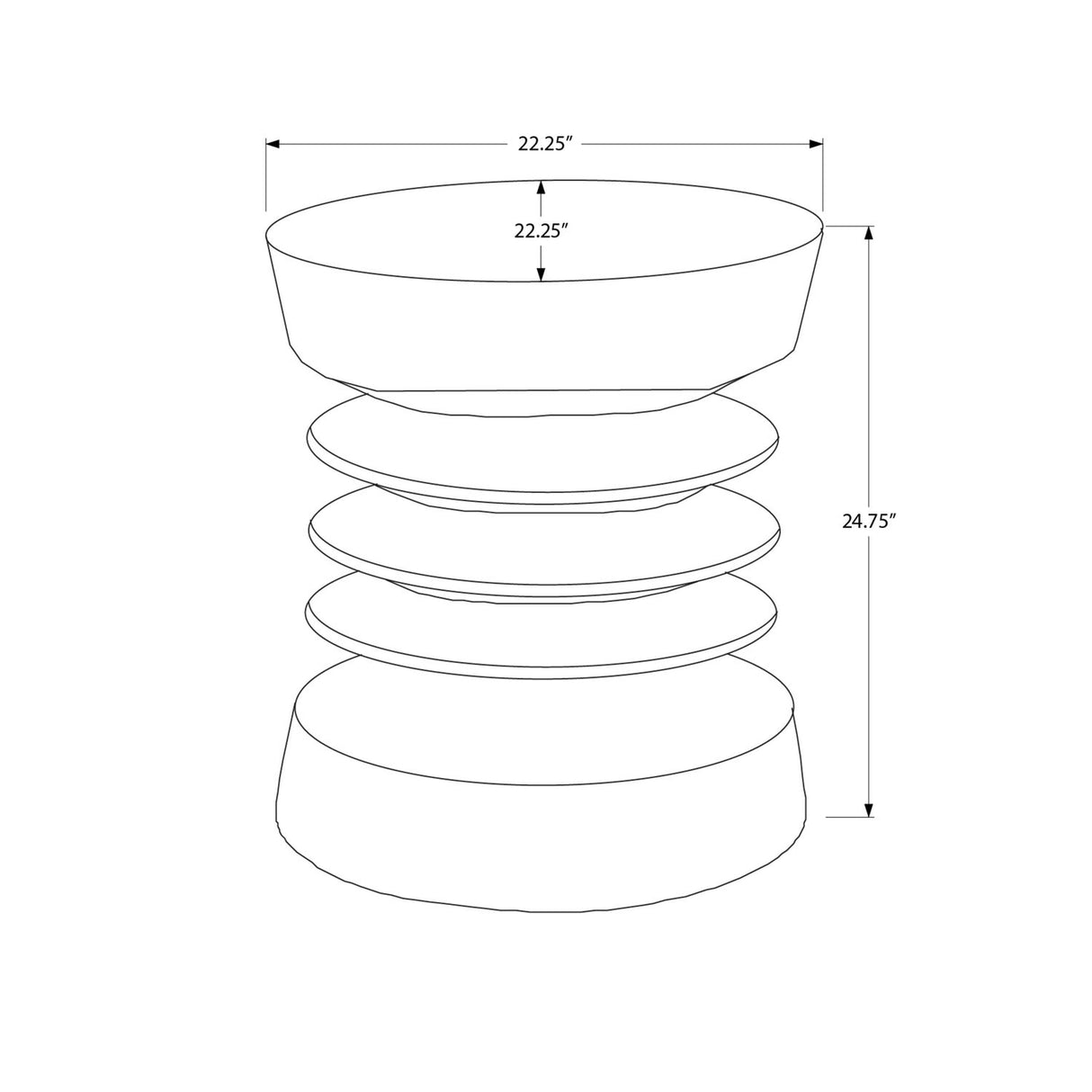Contemporary Round Accent Table Indoor / Outdoor