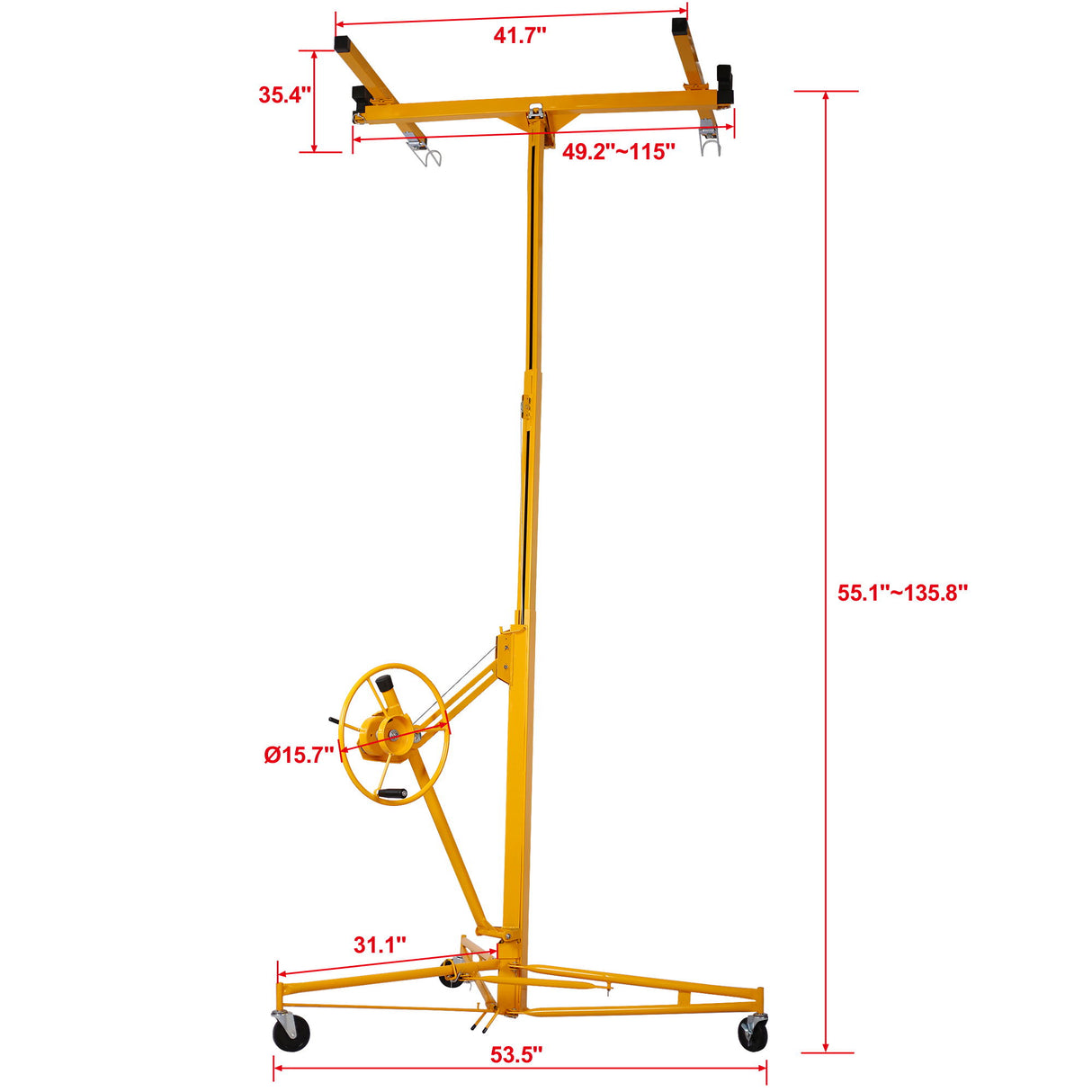 Heavy Duty Drywall Lift Panel Hoist With Adjustable Height And Safety Features
