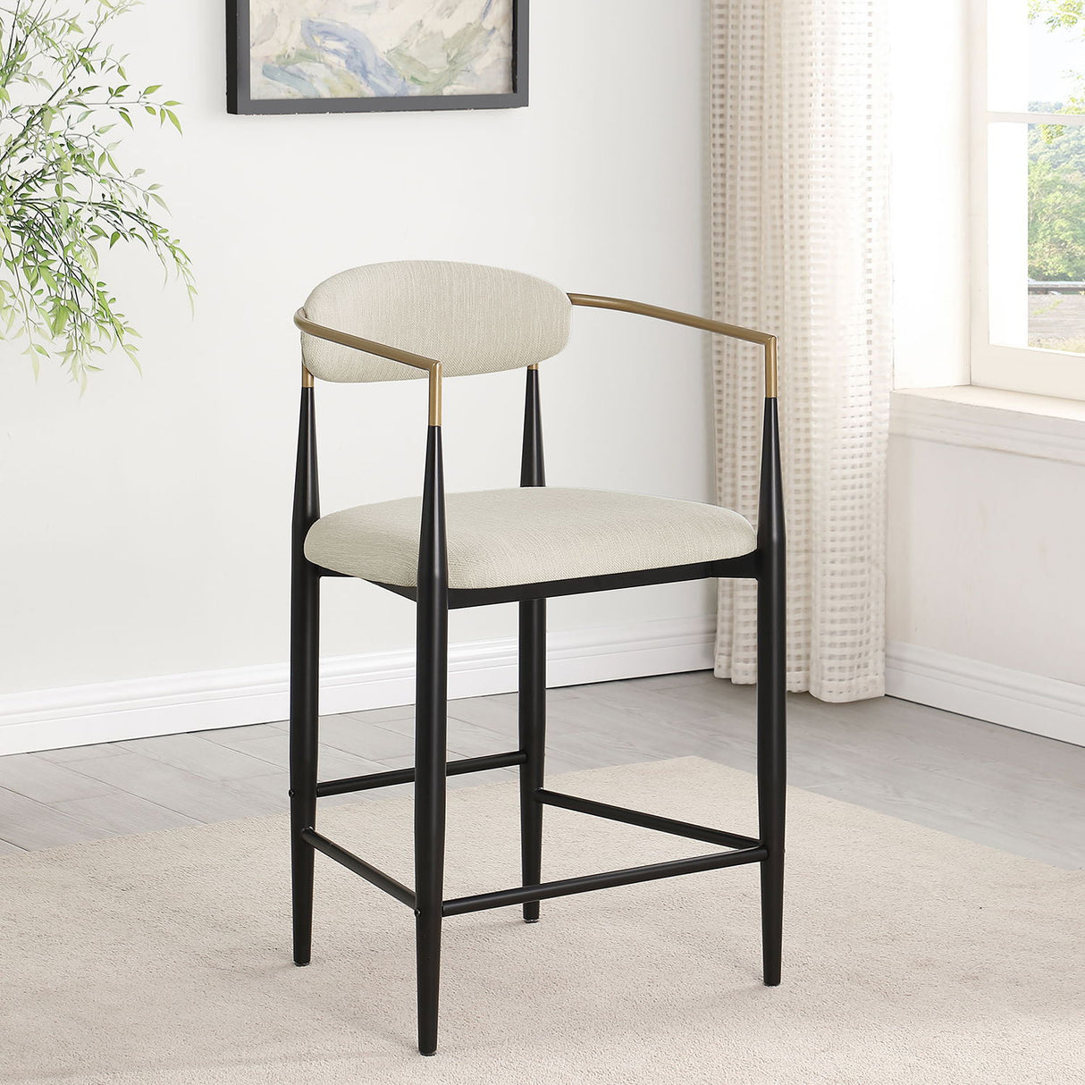 Kirkham - Upholstered Counter (Set of 2) - Beige