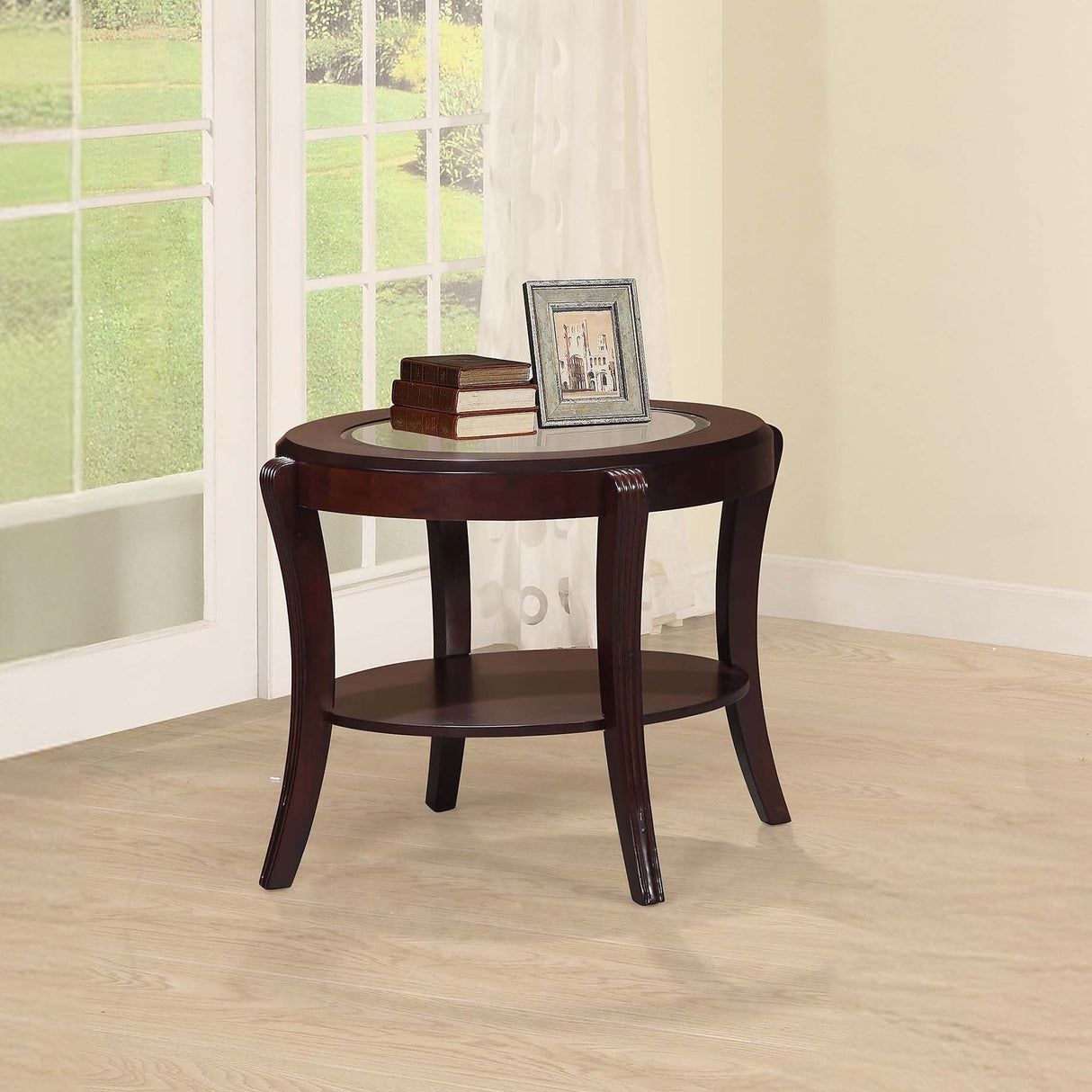Table With Tempered Glass Shelf
