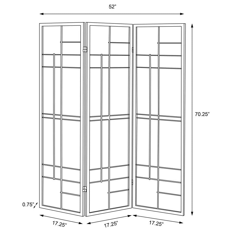 Katerina 3-Panel Room Divider Folding Shoji Screen Cherry - 900110