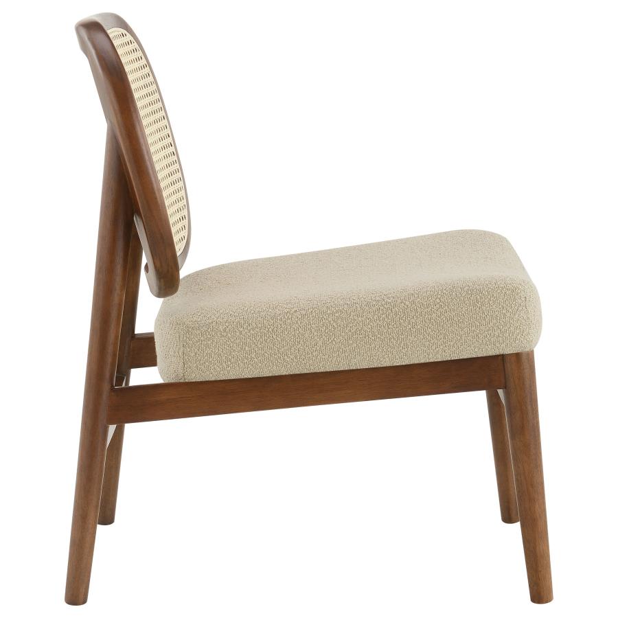 Rayo Rattan Cane Back Accent Chair with Padded Seat Camel - 900621