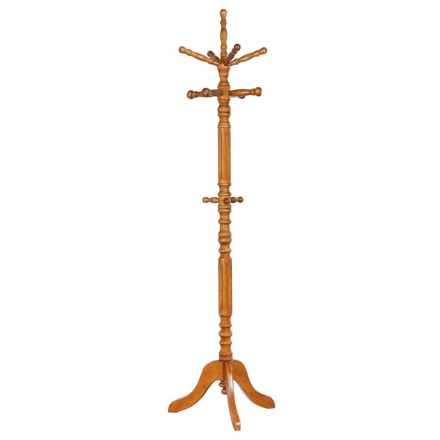 Achelle 11 Hook Freestanding Coat Rack Hanger Golden Brown - 900759