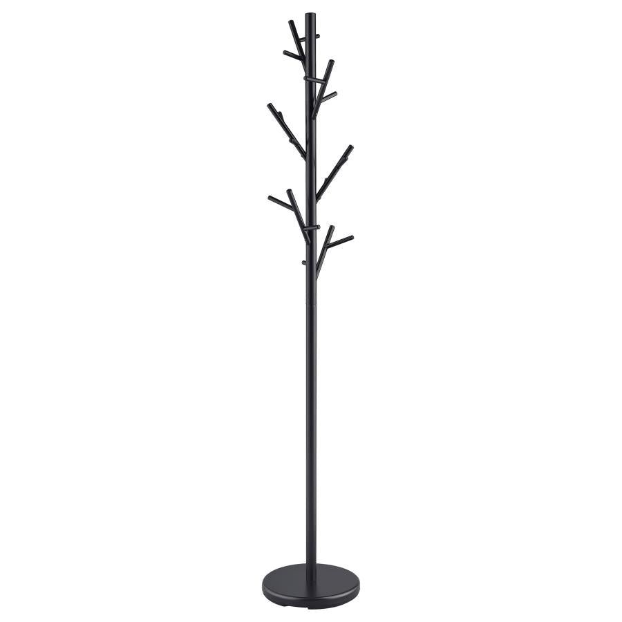 Clover 18 Hook Freestanding Metal Coat Rack Hat Hanger Black - 900897