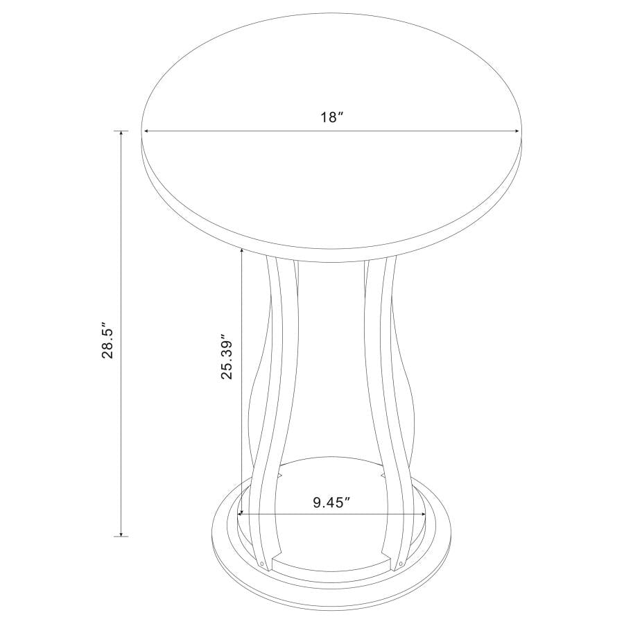 Elton Round Faux Marble Top Plant Stand Brown - 900926
