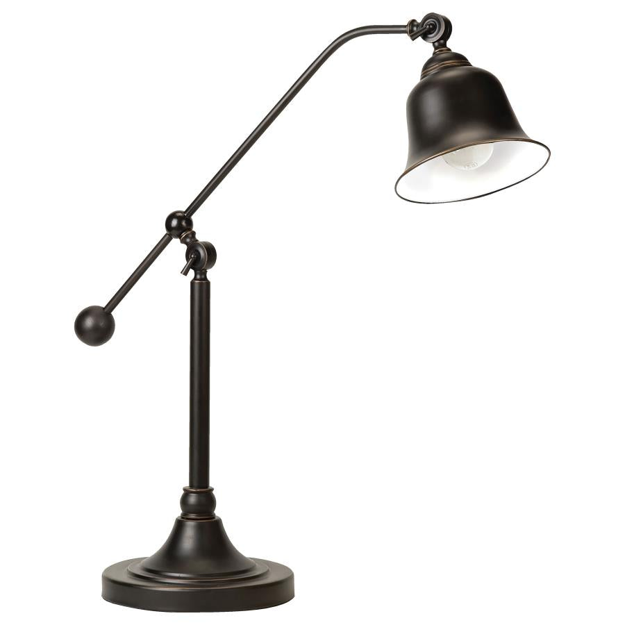 Eduardo 25-inch Bell Down Bridge Table Lamp Dark Bronze - 901186