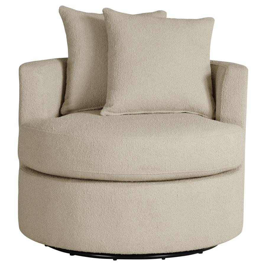 Debbie Upholstered Swivel Accent Chair Camel - 902274