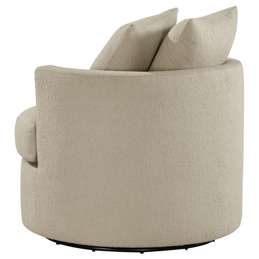 Debbie Upholstered Swivel Accent Chair Camel - 902274