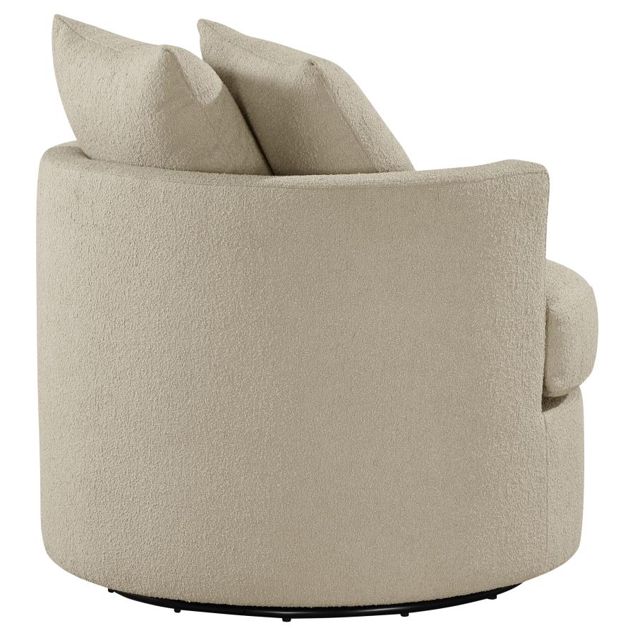 Debbie Upholstered Swivel Accent Chair Camel - 902274