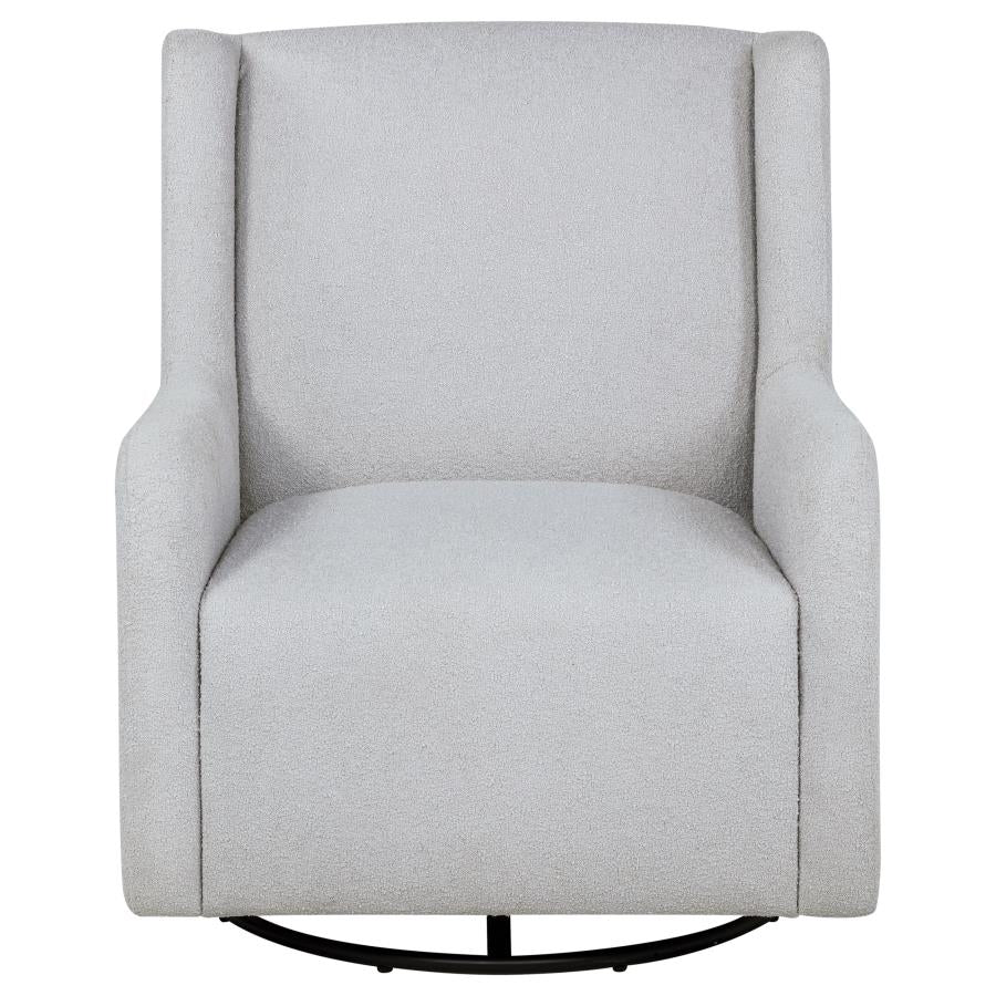 Serra Boucle Upholstered Swivel Glider Dove Grey - 902454