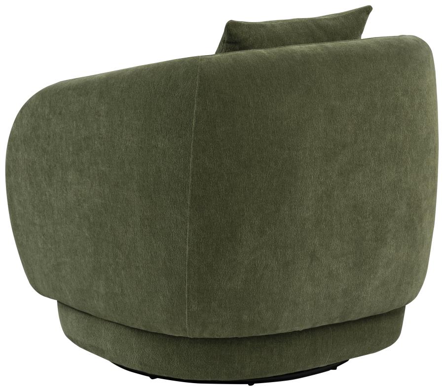 Arnaud Chenille Upholstered Swivel Accent Chair Green - 902487
