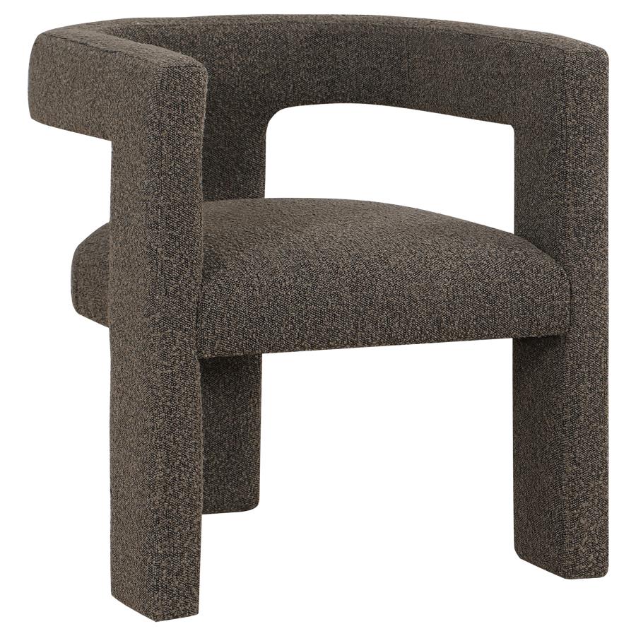 Petra Boucle Upholstered Accent Side Chair Chocolate Brown - 902880