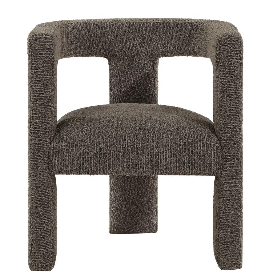 Petra Boucle Upholstered Accent Side Chair Chocolate Brown - 902880