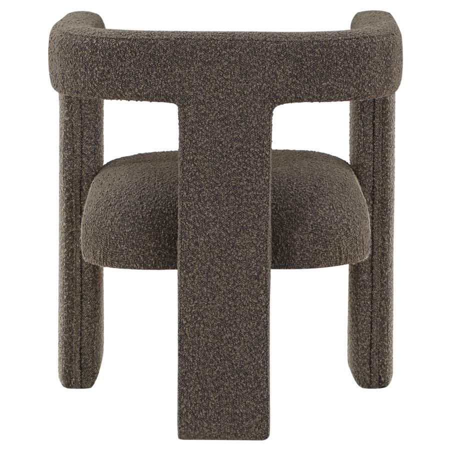 Petra Boucle Upholstered Accent Side Chair Chocolate Brown - 902880