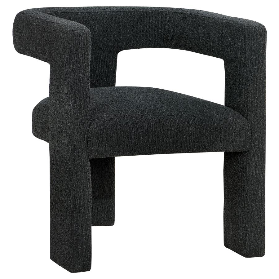 Petra Boucle Upholstered Accent Side Chair Black - 902882