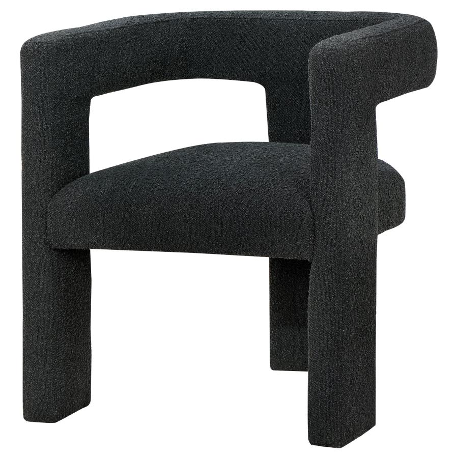 Petra Boucle Upholstered Accent Side Chair Black - 902882
