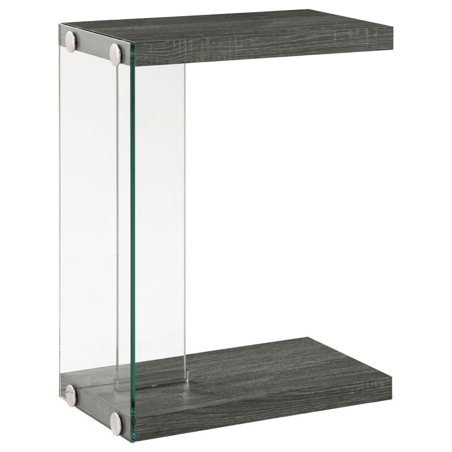 Colby Engineered Wood C-Shaped Side Table Weathered Grey - 902916