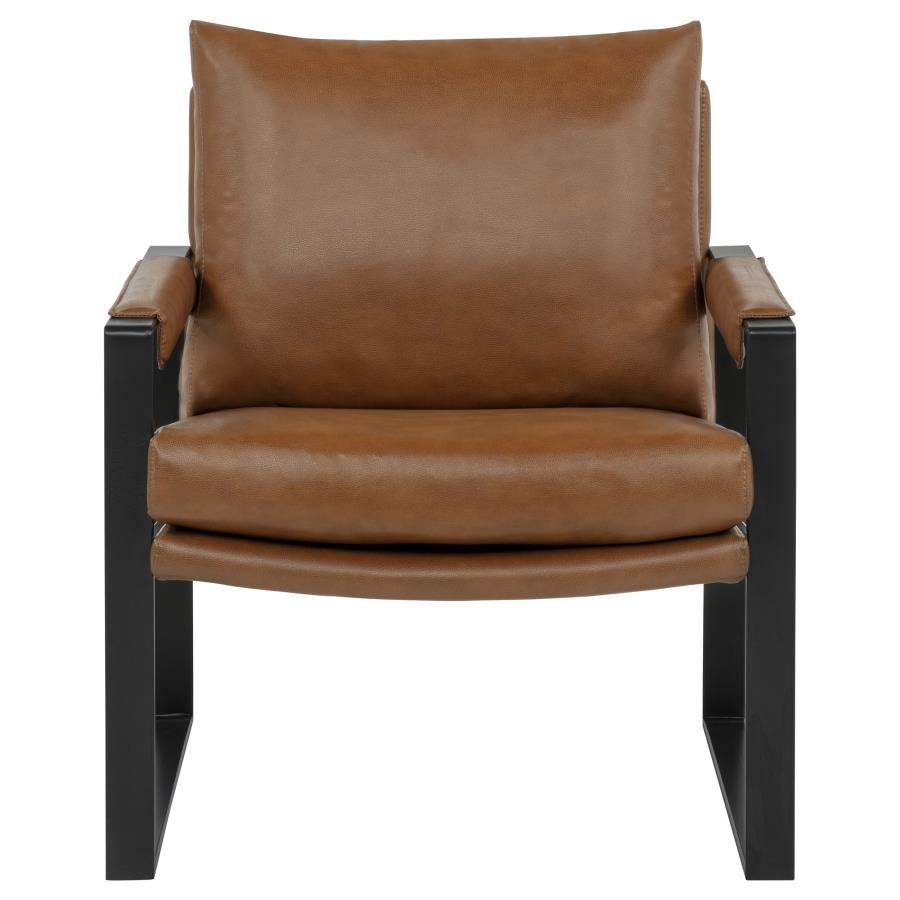 Rosalind Upholstered Track Arm Accent Chair Brown - 903019