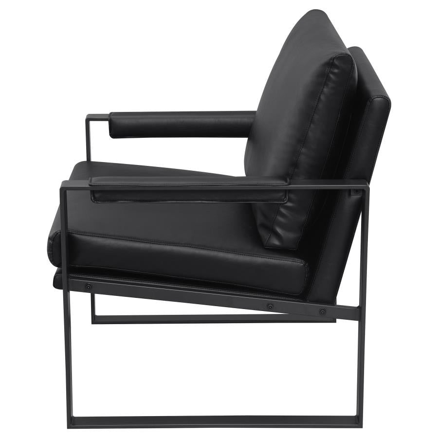 Rosalind Upholstered Track Arm Accent Chair Black - 903021