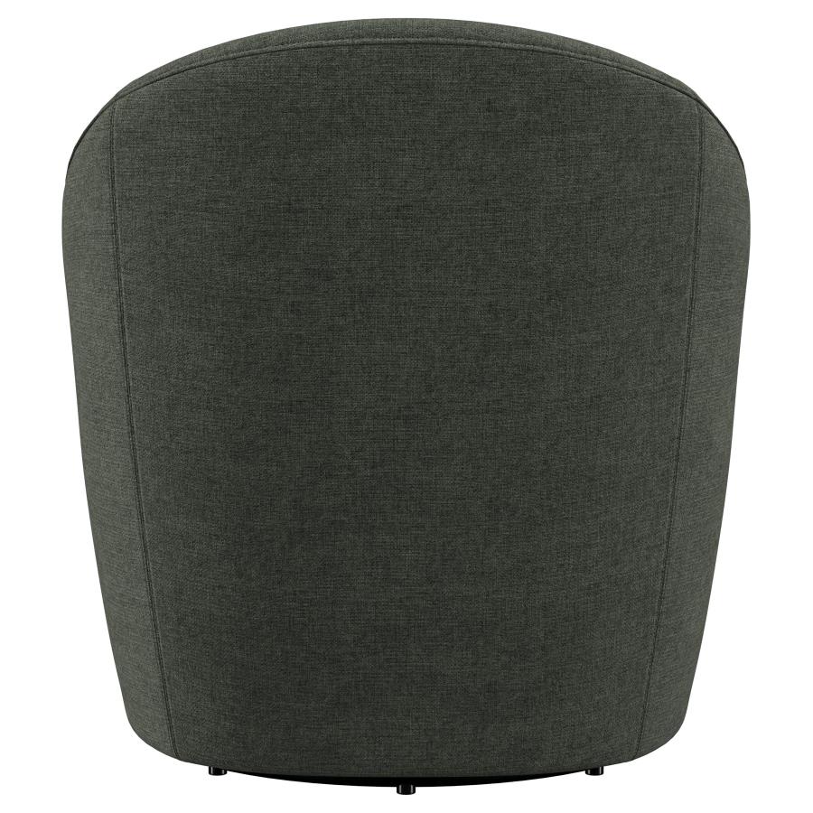 Leon Upholstered Barrel Accent Swivel Chair Hunter Green - 903075