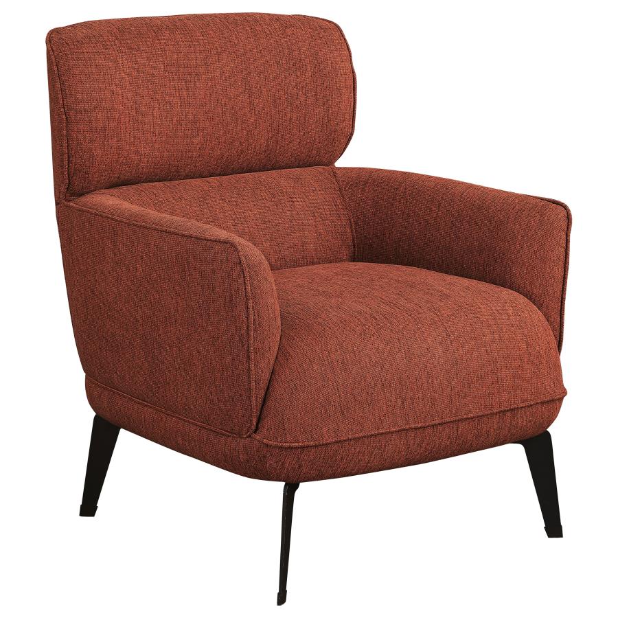 Andrea Upholstered Crecent Arm Accent Chair Orange - 903081