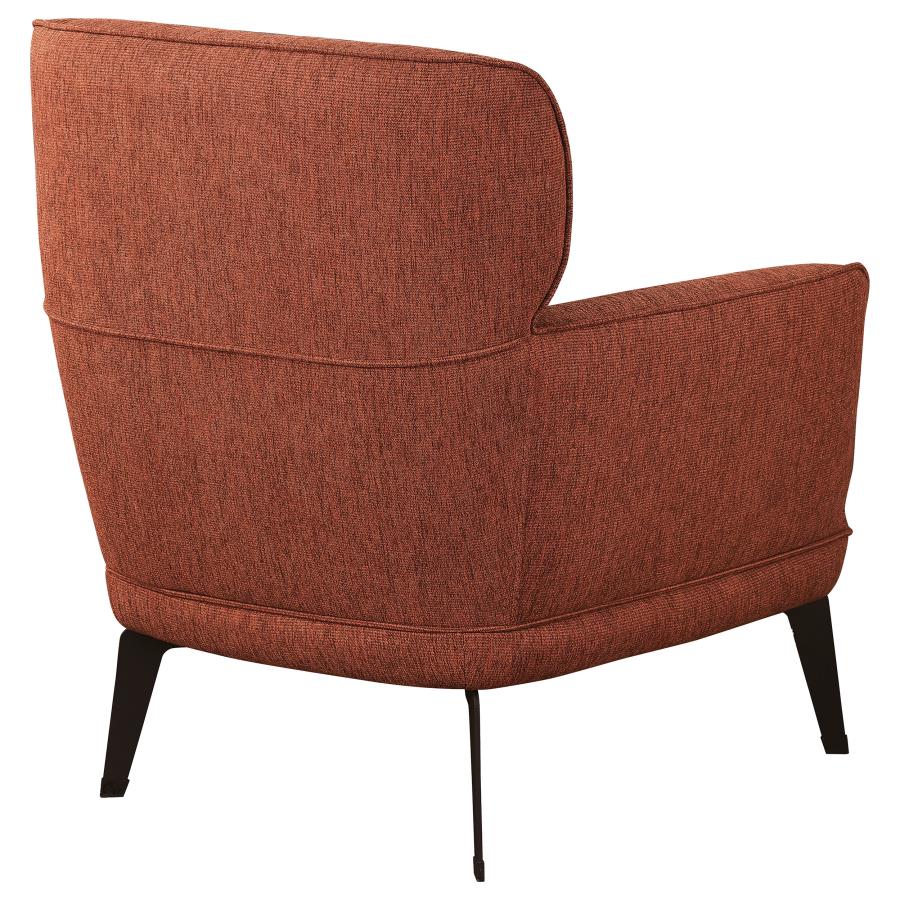Andrea Upholstered Crecent Arm Accent Chair Orange - 903081