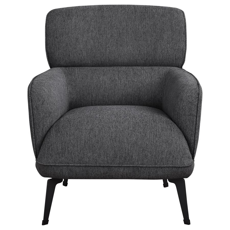 Andrea Upholstered Crecent Arm Accent Chair Grey - 903082
