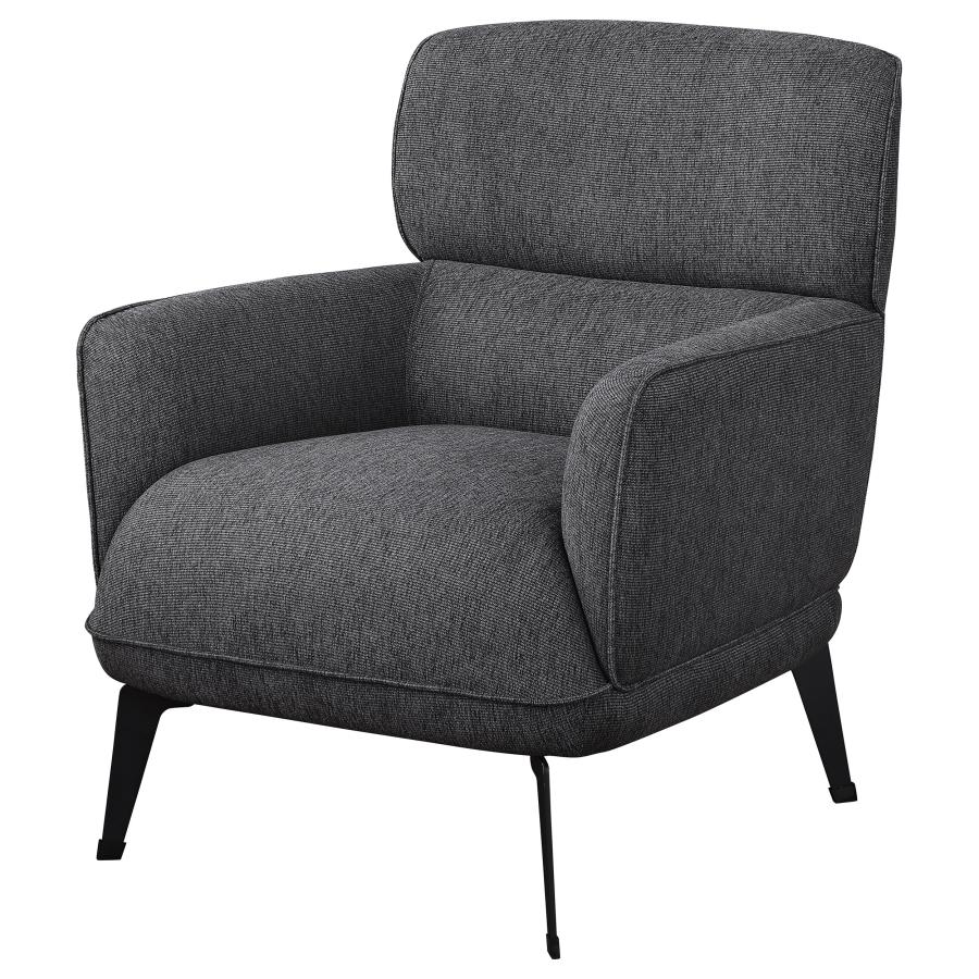 Andrea Upholstered Crecent Arm Accent Chair Grey - 903082