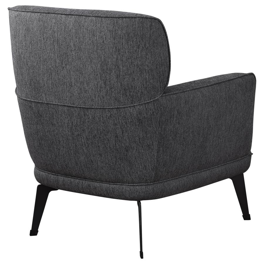 Andrea Upholstered Crecent Arm Accent Chair Grey - 903082