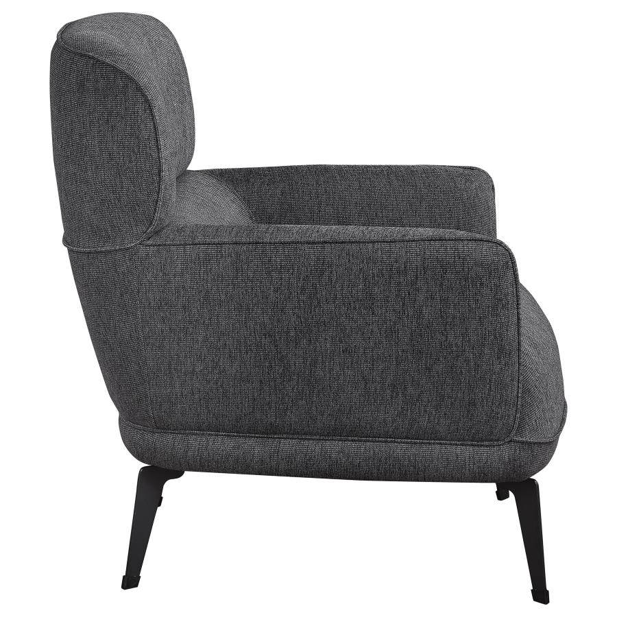 Andrea Upholstered Crecent Arm Accent Chair Grey - 903082
