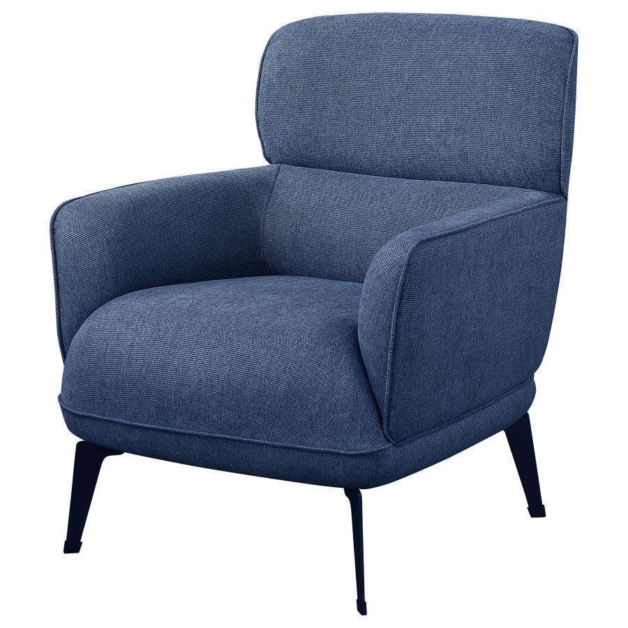 Andrea Upholstered Crecent Arm Accent Chair Blue - 903083