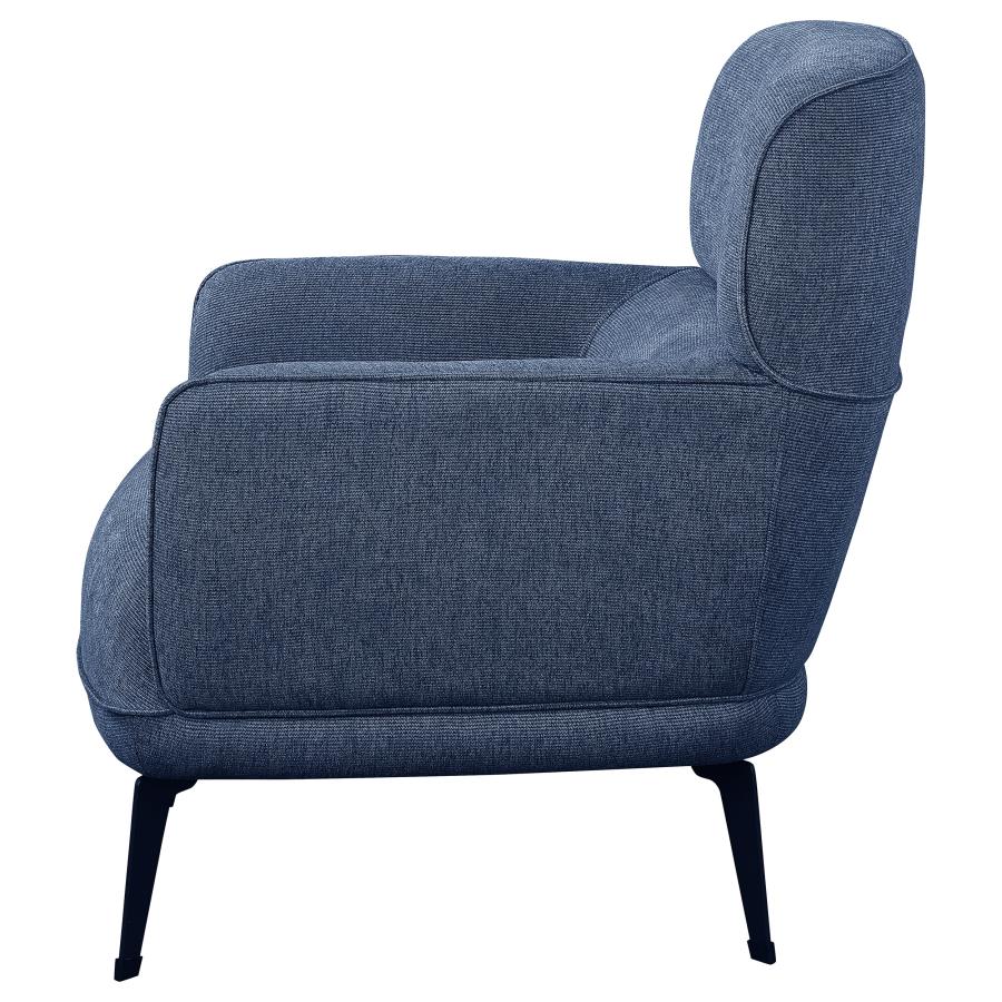 Andrea Upholstered Crecent Arm Accent Chair Blue - 903083
