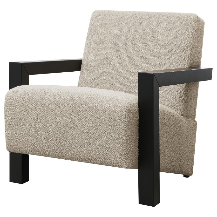 Fitzroy Boucle Upholstered Accent Arm Chair Latte - 903095
