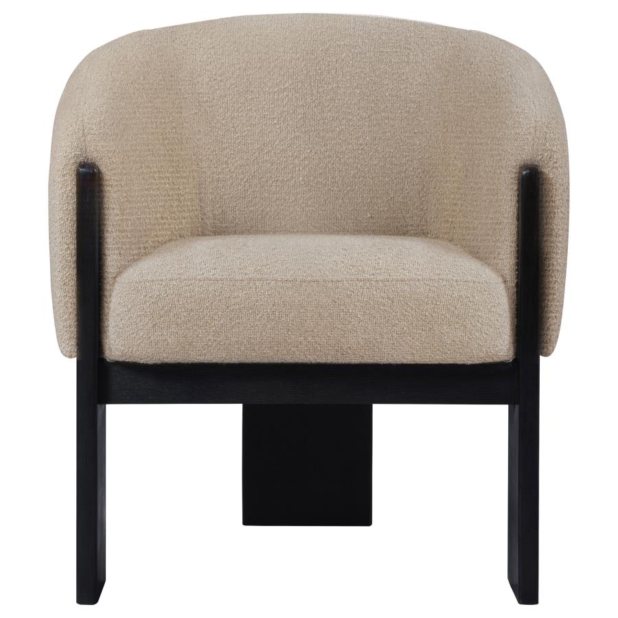 Valdez Boucle Upholstered Barrel Back Accent Chair Beige - 903165