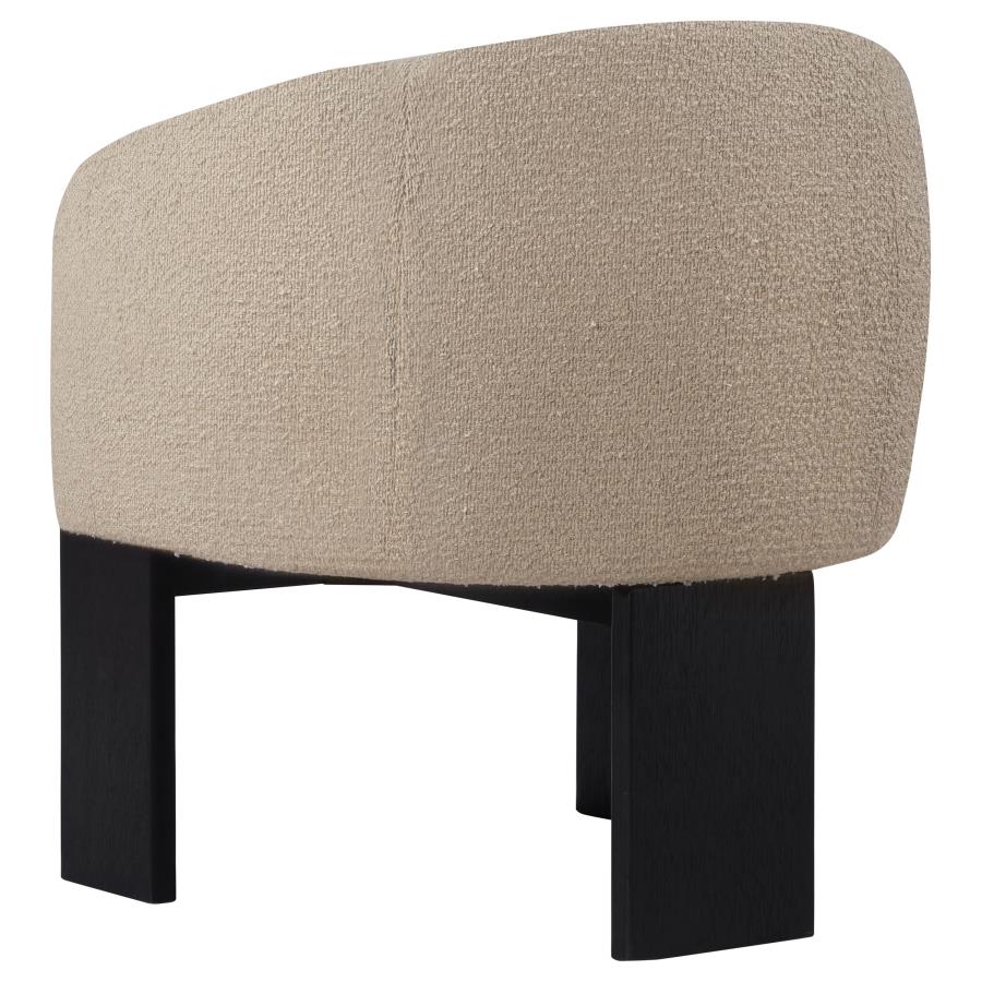 Valdez Boucle Upholstered Barrel Back Accent Chair Beige - 903165
