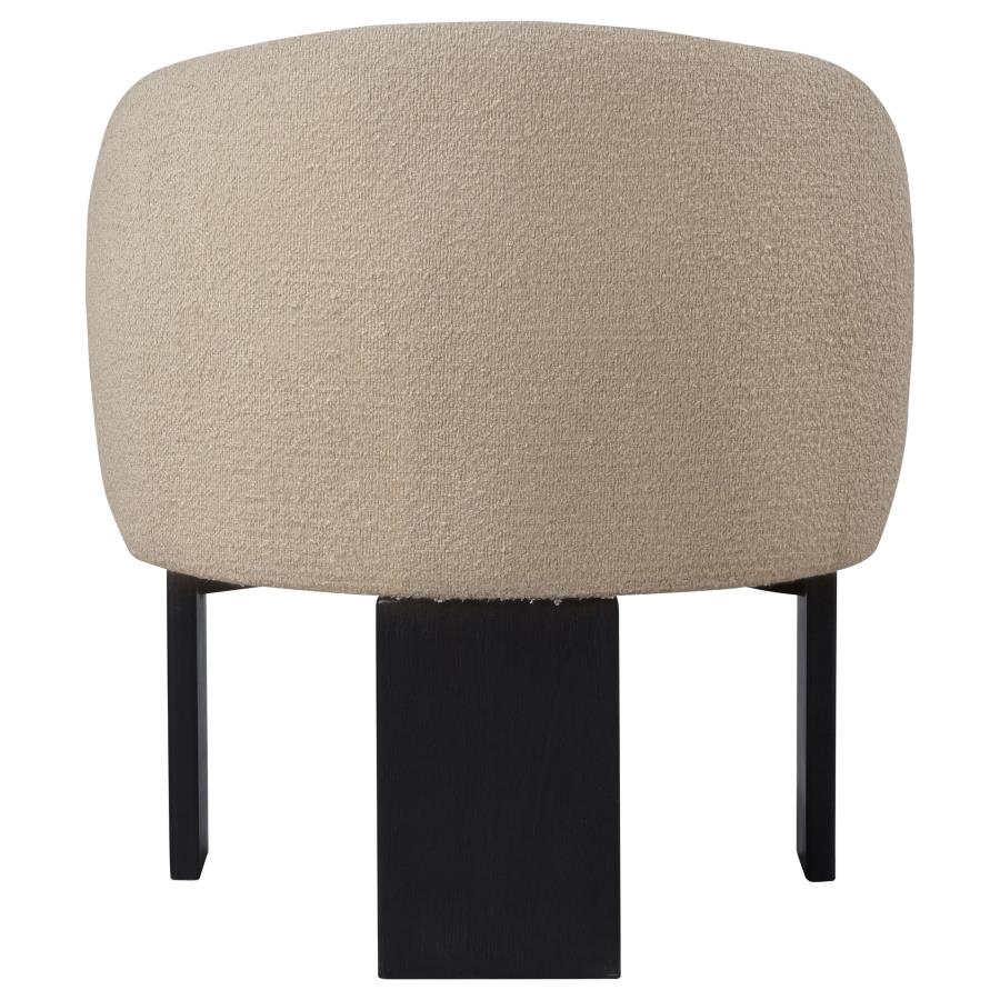 Valdez Boucle Upholstered Barrel Back Accent Chair Beige - 903165