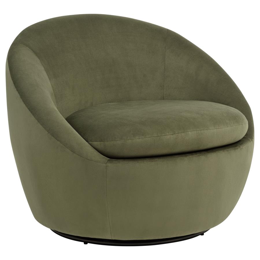 Myernick Velvet Upholstered Swivel Accent Chair Olive - 903229