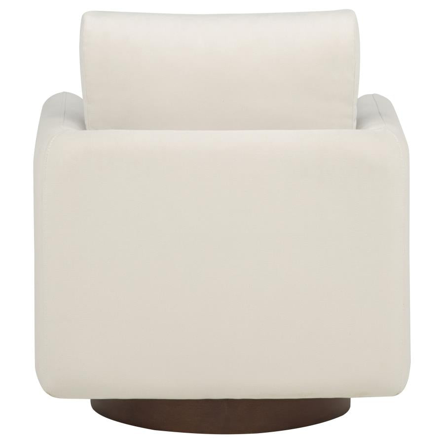 Iris Fabric Upholstered Swivel Accent Chair Ivory - 903255