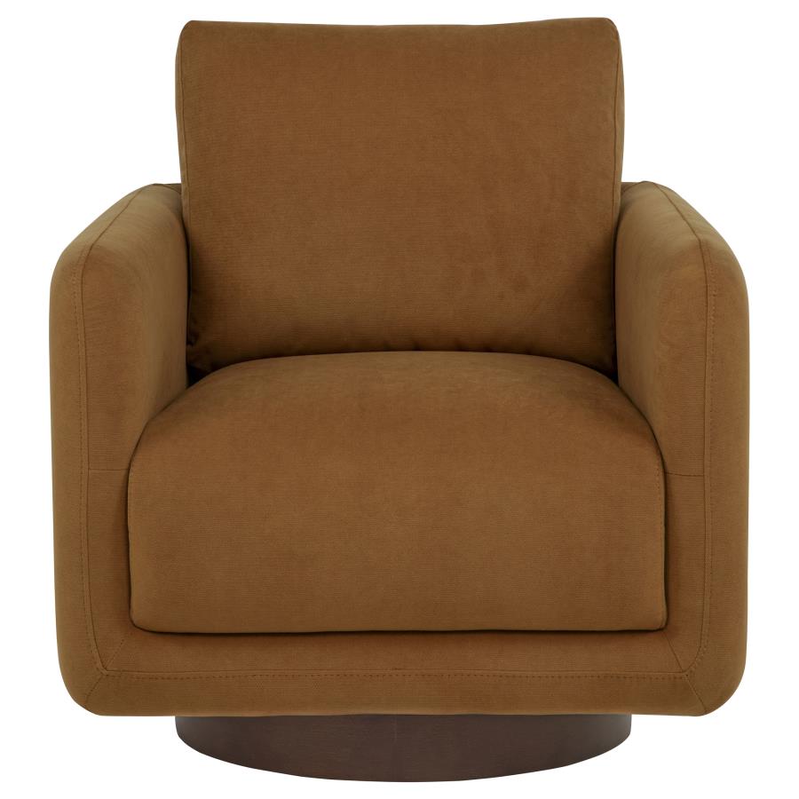 Iris Fabric Upholstered Swivel Accent Chair Rust - 903256