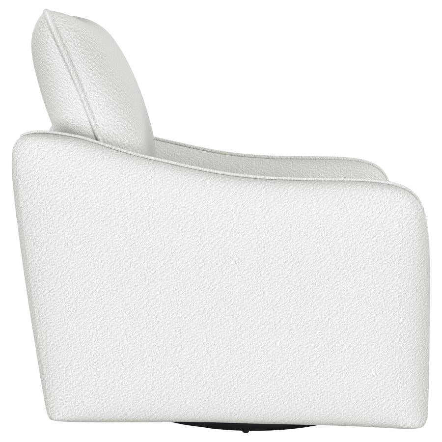 Madia Upholstered Sloped Arm Swivel Glider Chair Vanilla - 903391