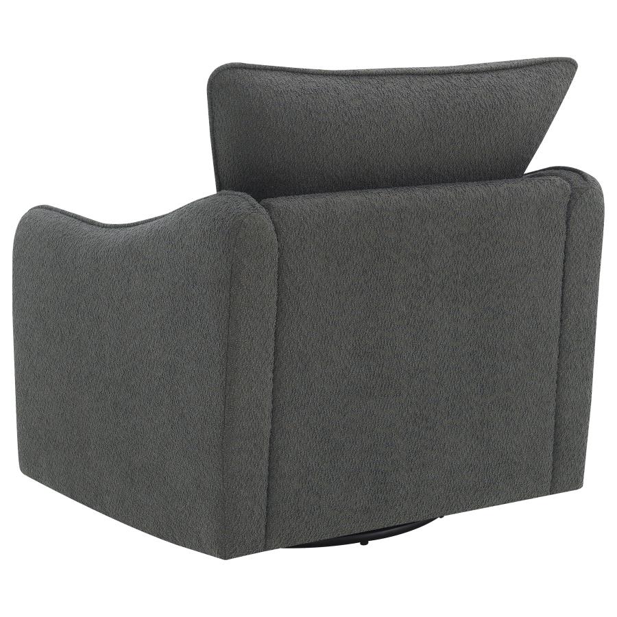 Madia Upholstered Sloped Arm Swivel Glider Chair Charcoal - 903393