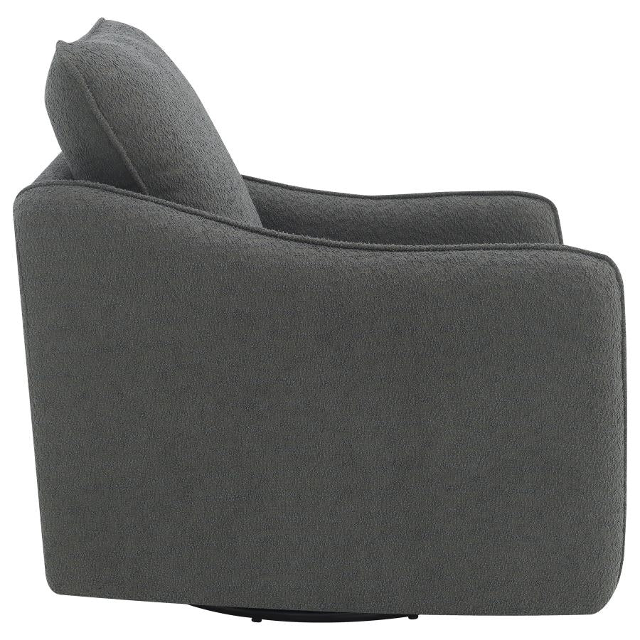 Madia Upholstered Sloped Arm Swivel Glider Chair Charcoal - 903393