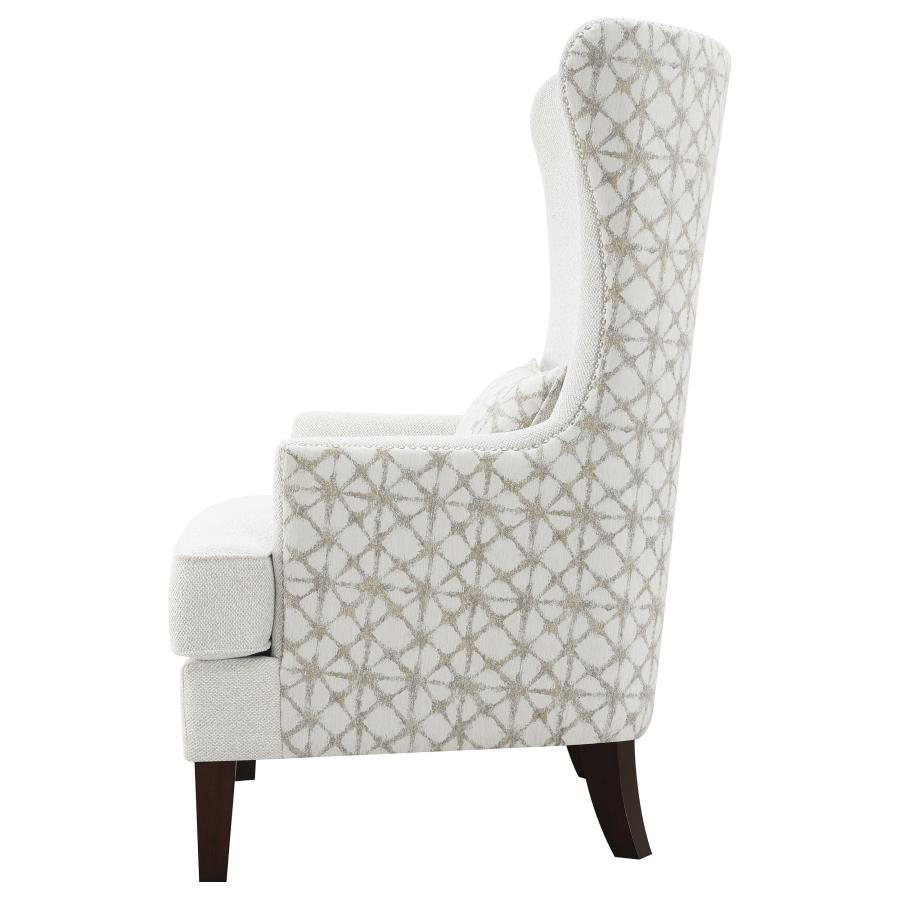 Pippin Upholstered High Wingback Accent Chair Latte - 904066