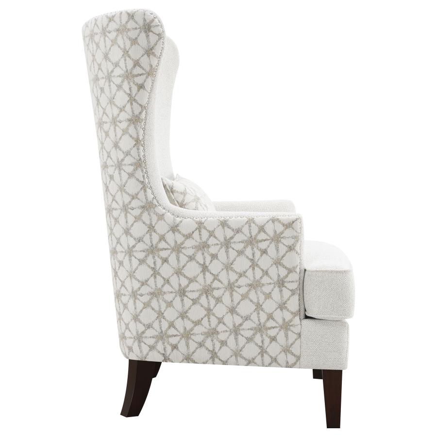 Pippin Upholstered High Wingback Accent Chair Latte - 904066