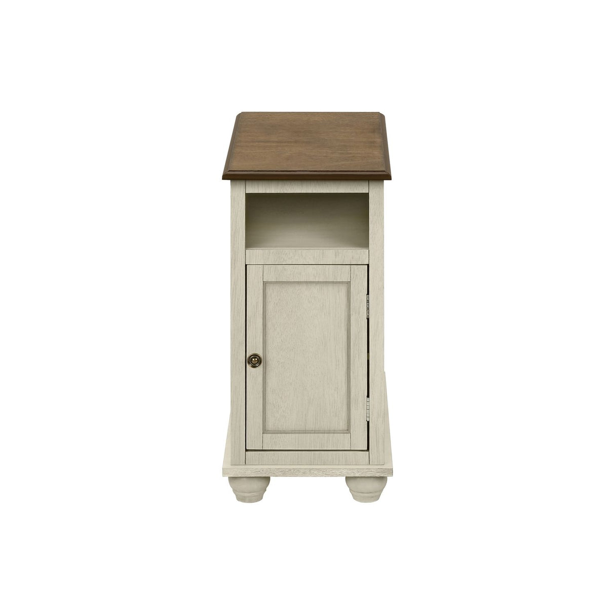 Accent End Table, Storage, Traditional - White