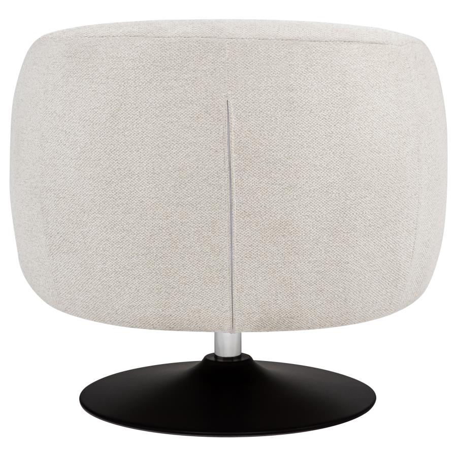 Dave Upholstered Barrel Back Swivel Club Chair Beige - 905739