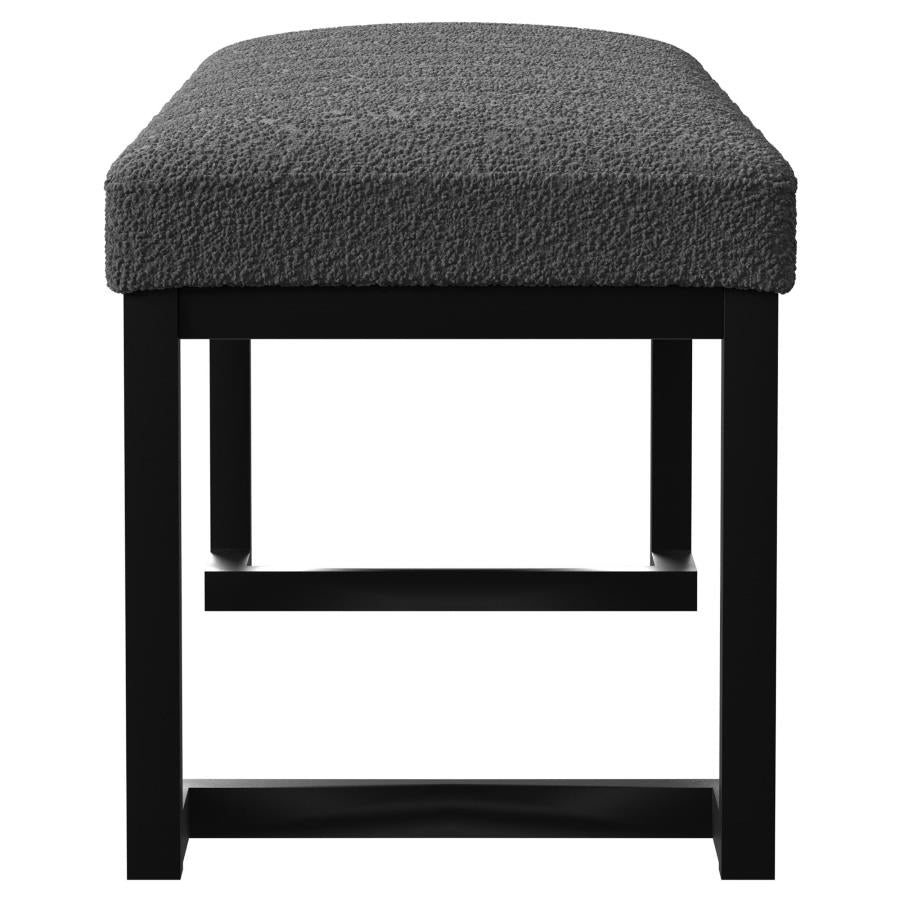 Mesa Boucle Upholstered Tufted Accent Bench Charcoal - 907516