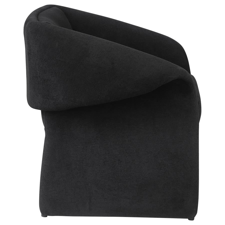 Ramsey Upholstered Sloped Arm Accent Chair Black - 907524