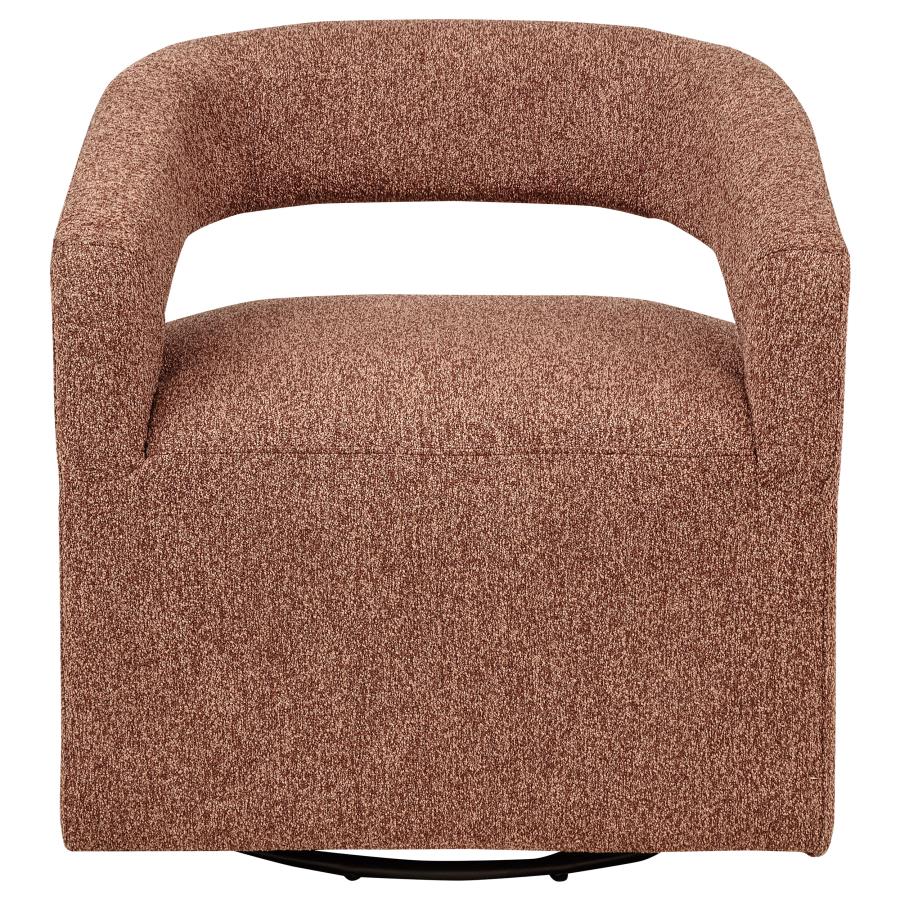 Westhill Boucle Upholstered Swivel Accent Chair Berry - 907539